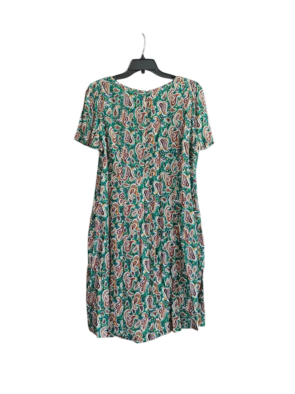 Anthropologie Maeve Green Paisley Short Sleeve Shift Dress. Size 10. - Picture 6 of 11